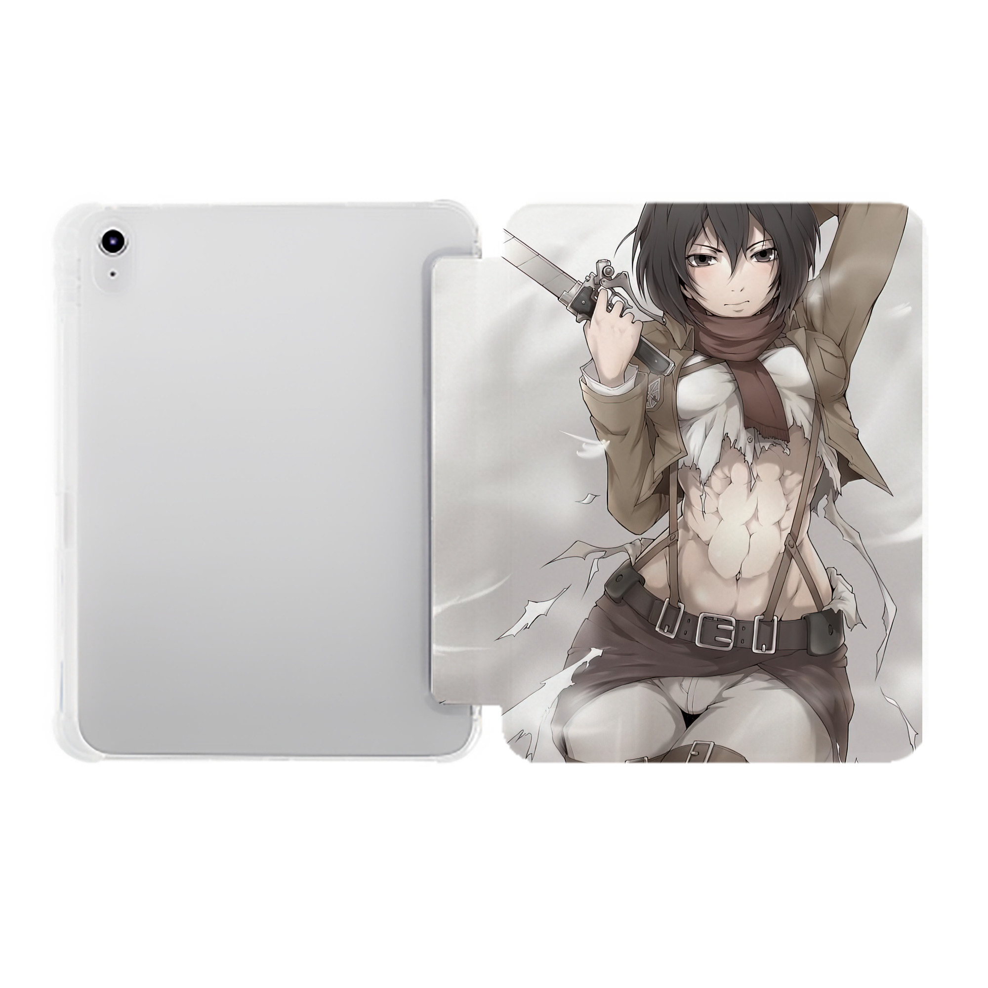（画像用） 進撃の巨人 Attack on Titan IPad ケース ペン収納付き 三つ折りスタンド PUレザー×シリコン 対応機種9.5/10.5/10.9インチ